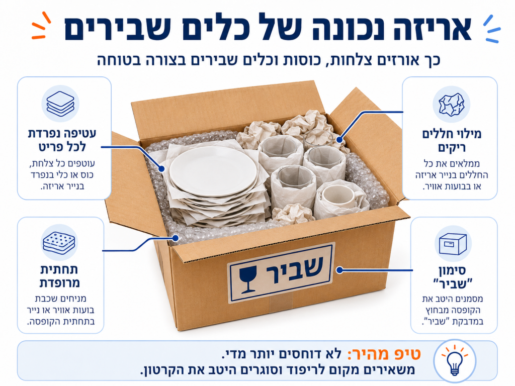 אריזת כלים שבירים